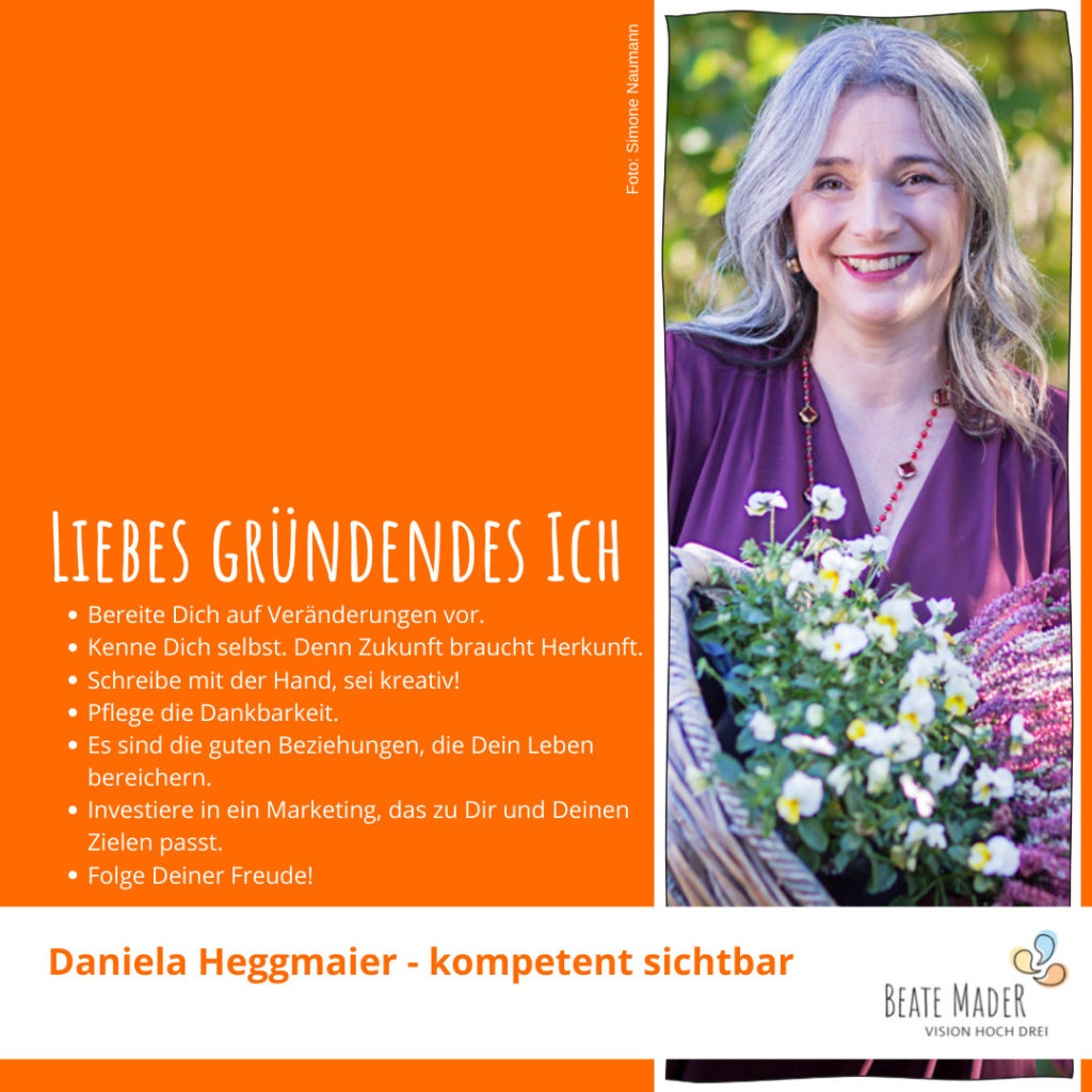 Daniela Heggmaier Tipps an mein gruendendes Ich instagram