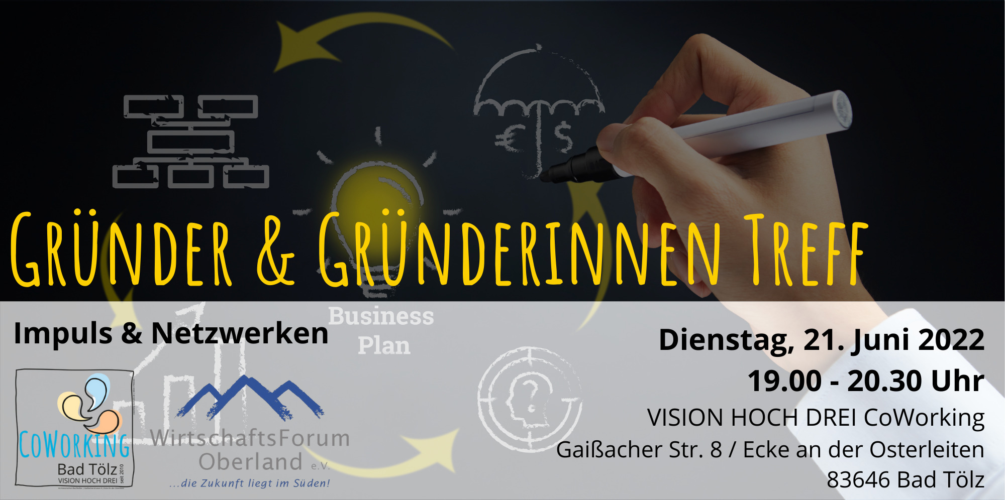 Gründer & Gründerinnen Treff mit Impuls & Netzwerken