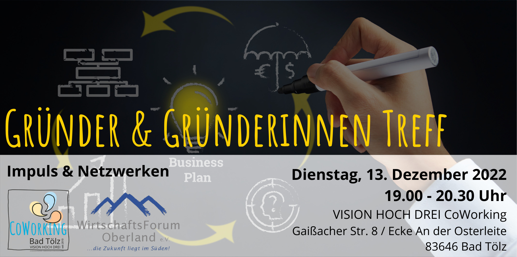 Gründer & Gründerinnen Treff mit Impuls & Netzwerken