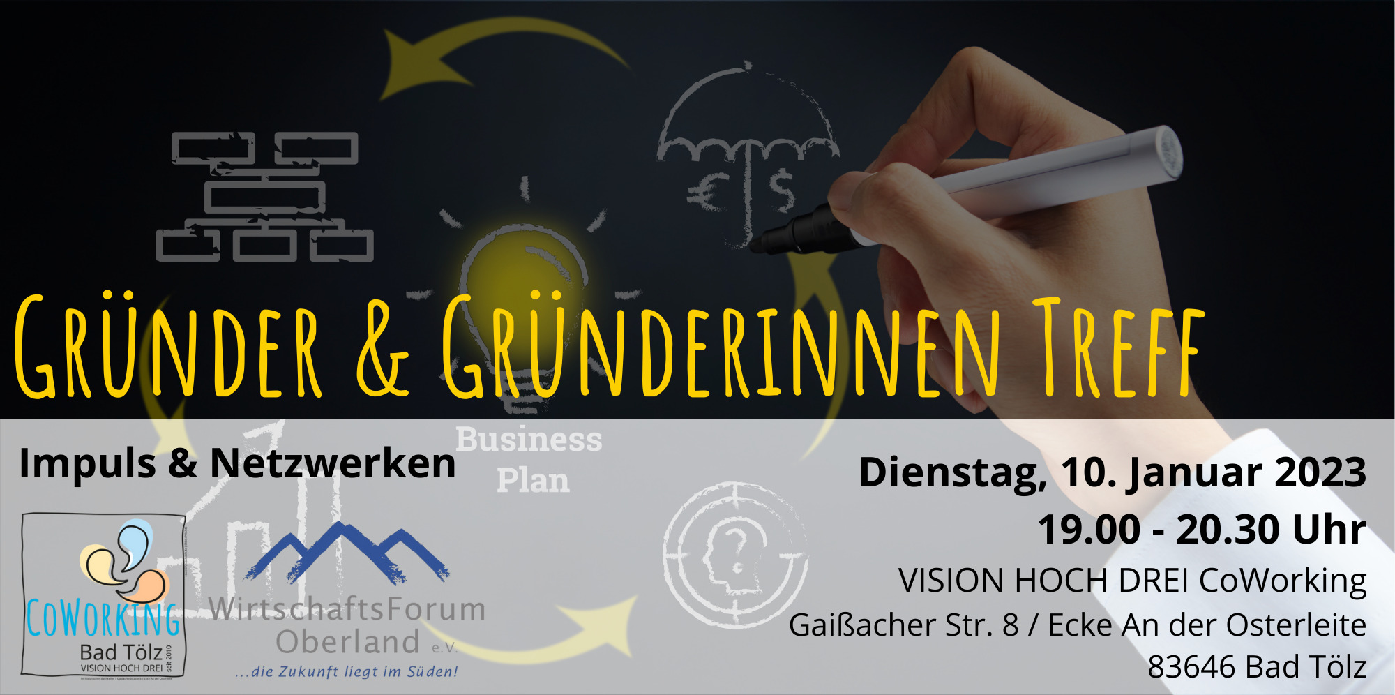 Gründer & Gründerinnen Treff mit Impuls & Netzwerken