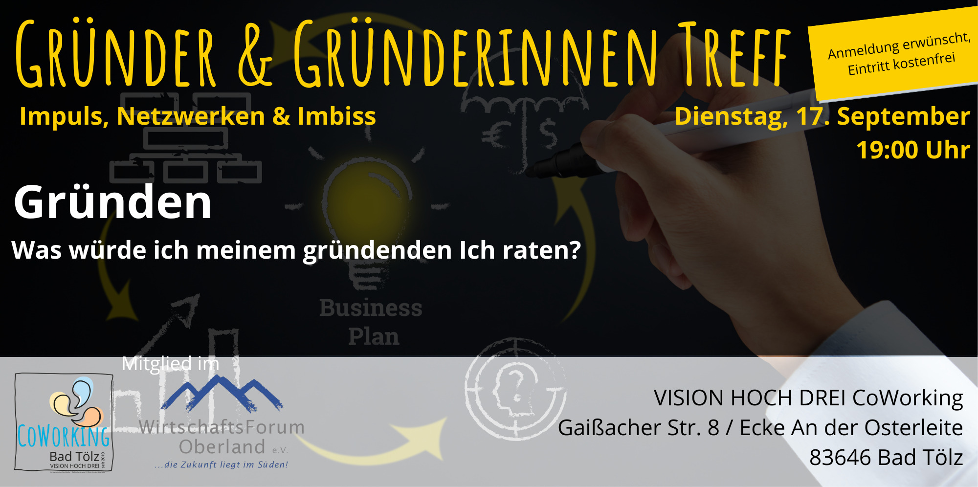 Gründerinnen- & Gründer-Treff: Was würde ich meinem gründenden Ich raten?