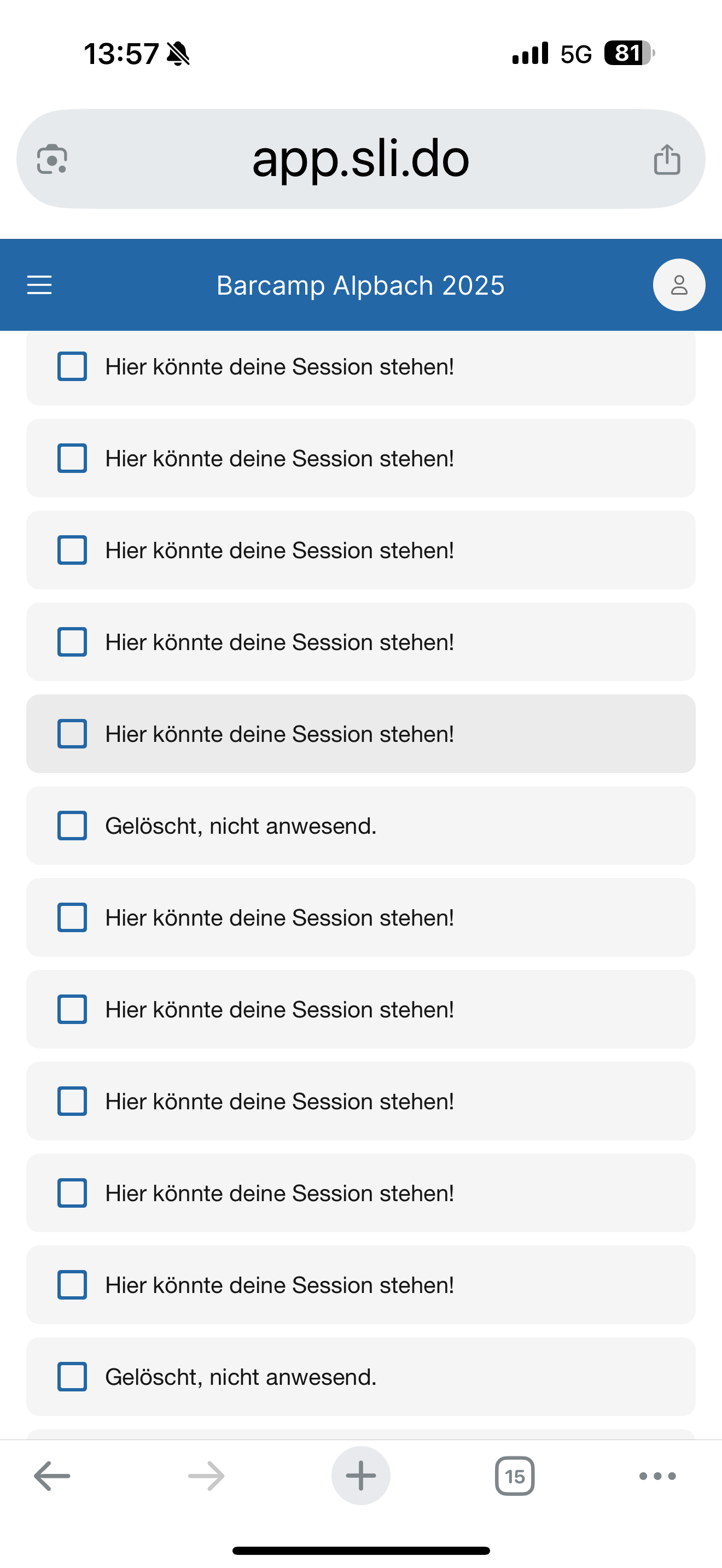 Barcamptirol 2025 Alpbachtal Online Voting Sessionplanung