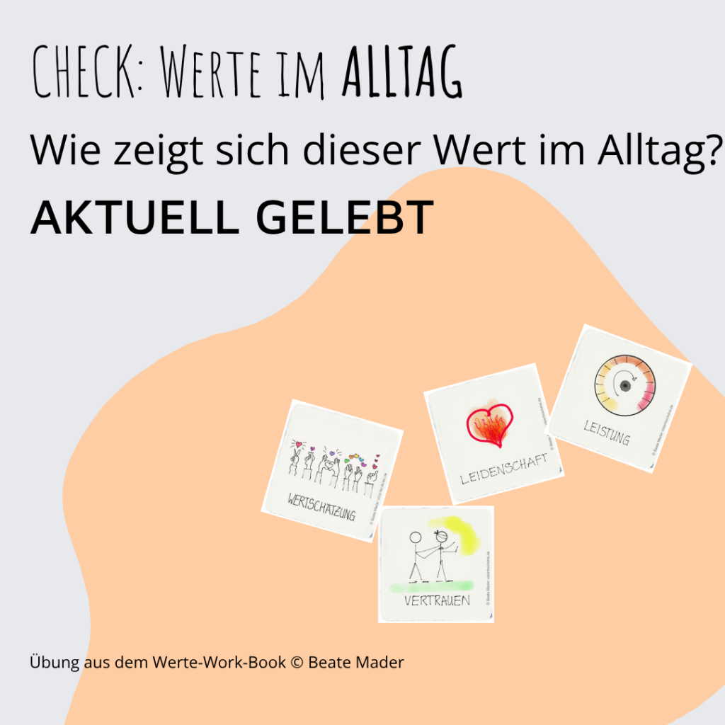 Check: Werte im Alltag 2 Check Werte im Alltag aktuell gelebt