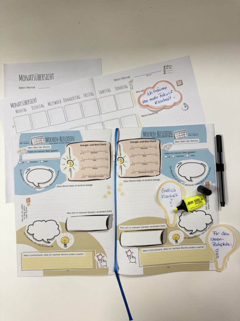 Work Book Journal c Beate Mader Wochenreflexion